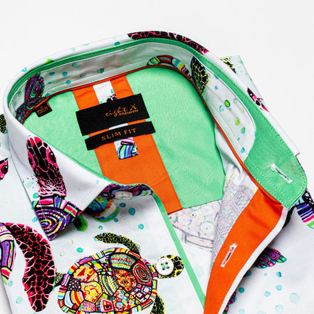 Trippy Turtle Button Down Shirt Button Down Shirts Eight-X   