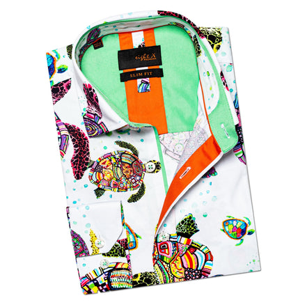 Trippy Turtle Button Down Shirt Button Down Shirts Eight-X   