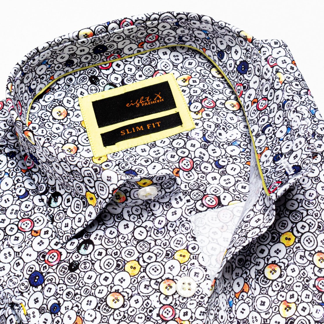 Buncha Buttons Short Sleeve Button Down Shirt Short Sleeve Eight-X