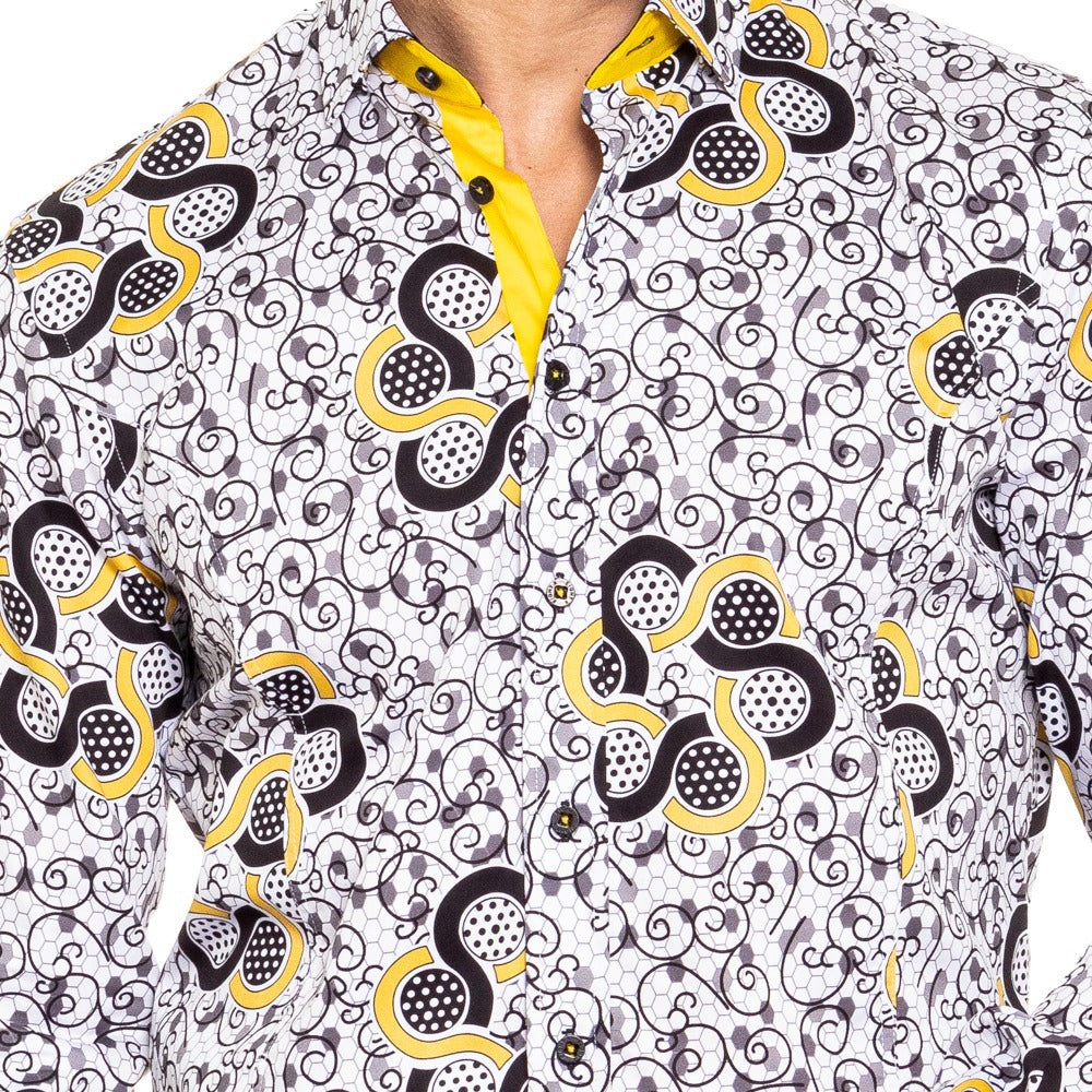 Honeycomb Hive Button Down Shirt Long Sleeve Button Down Eight-X   