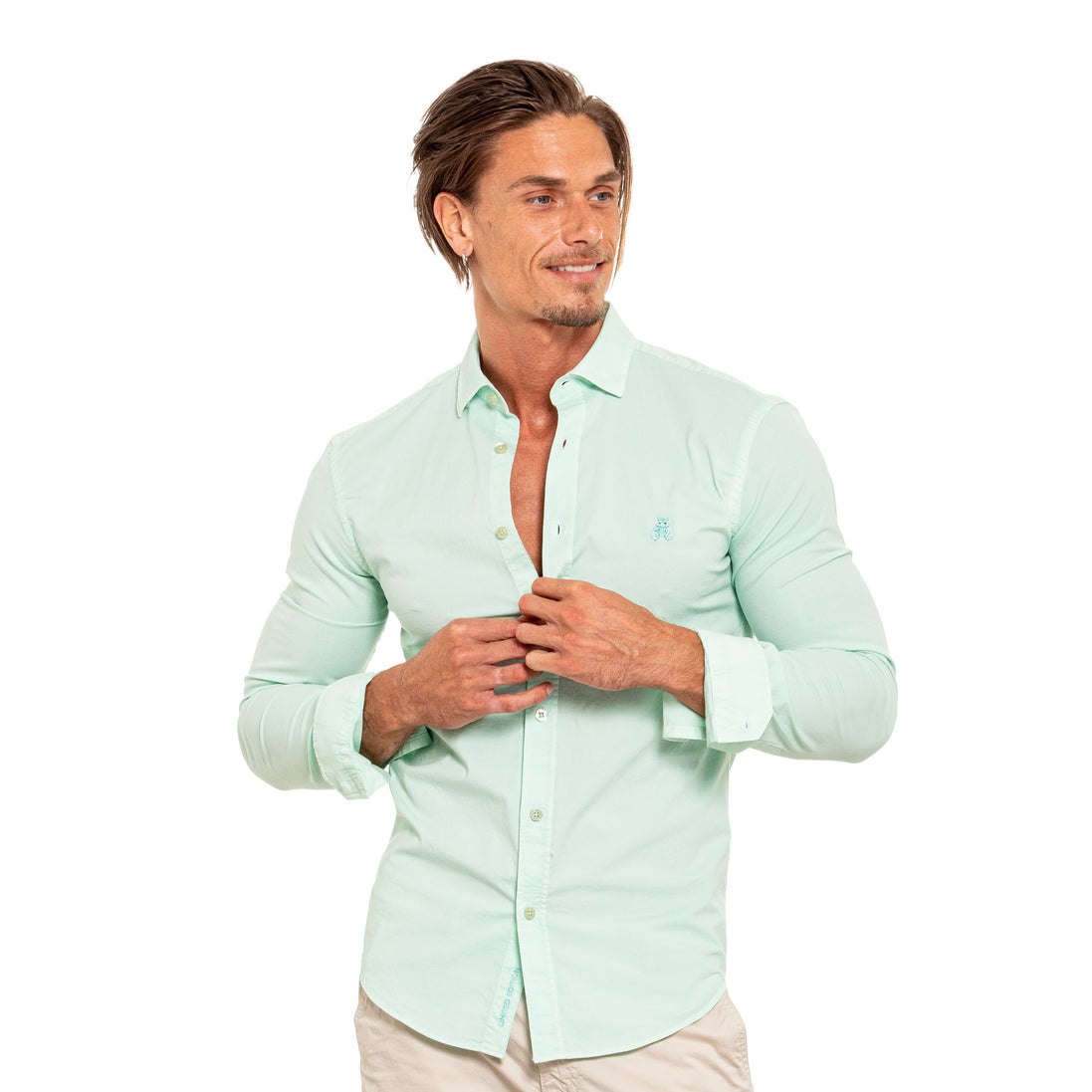 FROG Stretch Button Down Shirt - Green Button Down Shirts Eight-X GREEN XS