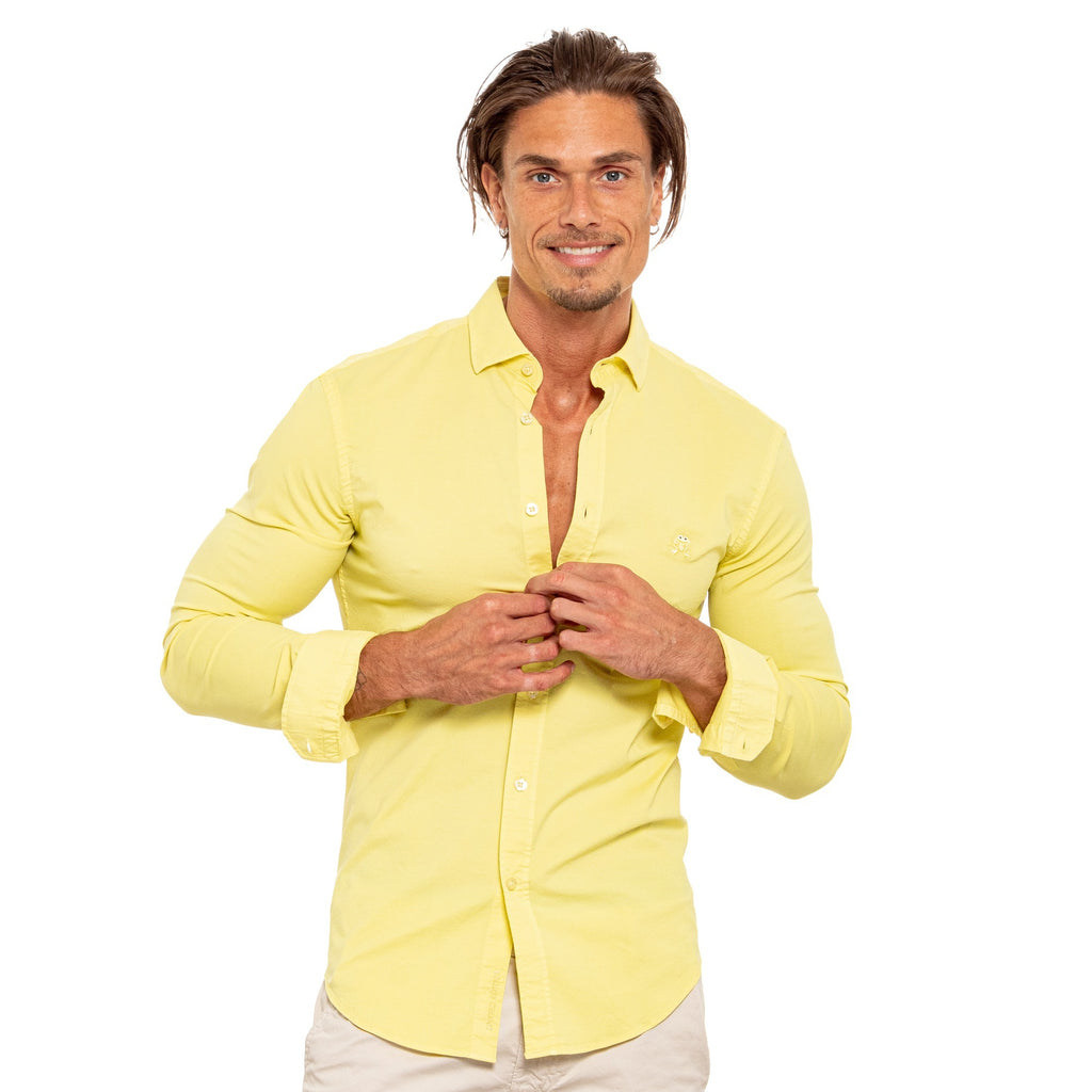 FROG Stretch Button Down Shirt - Yellow Long Sleeve Button Down Eight-X   
