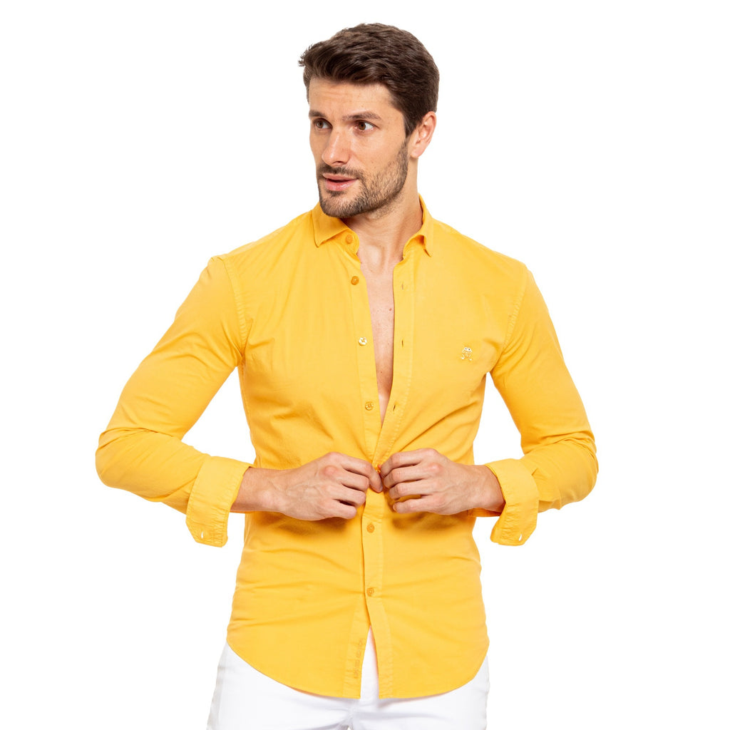 FROG Stretch Button Down Shirt - Orange Long Sleeve Button Down Eight-X ORANGE XS 