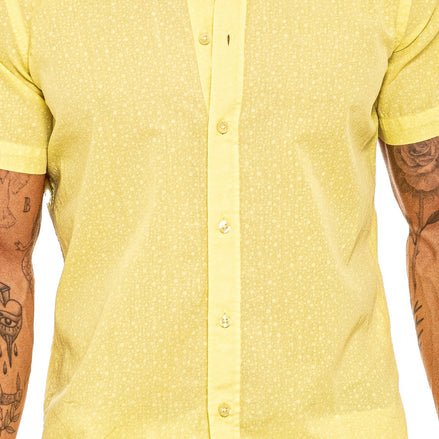 Subtle Bubbles Short Sleeve Shirt - Yellow Short Sleeve Eight-X