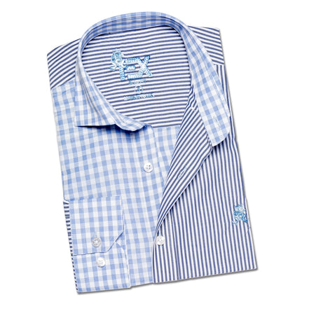 FROG Duality Button Down Shirt - Blue/Grey Button Down Shirts Eight-X