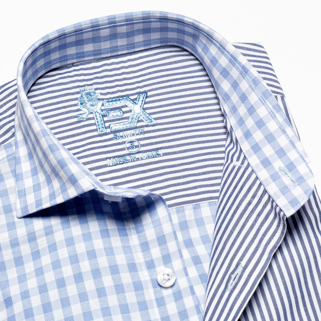 FROG Duality Button Down Shirt - Blue/Grey Long Sleeve Button Down Eight-X   