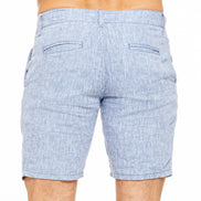 Linen Slim Fit Shorts - Blue Shorts Eight-X   