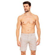 Linen Slim Fit Shorts - Beige Shorts Eight-X BEIGE 29 