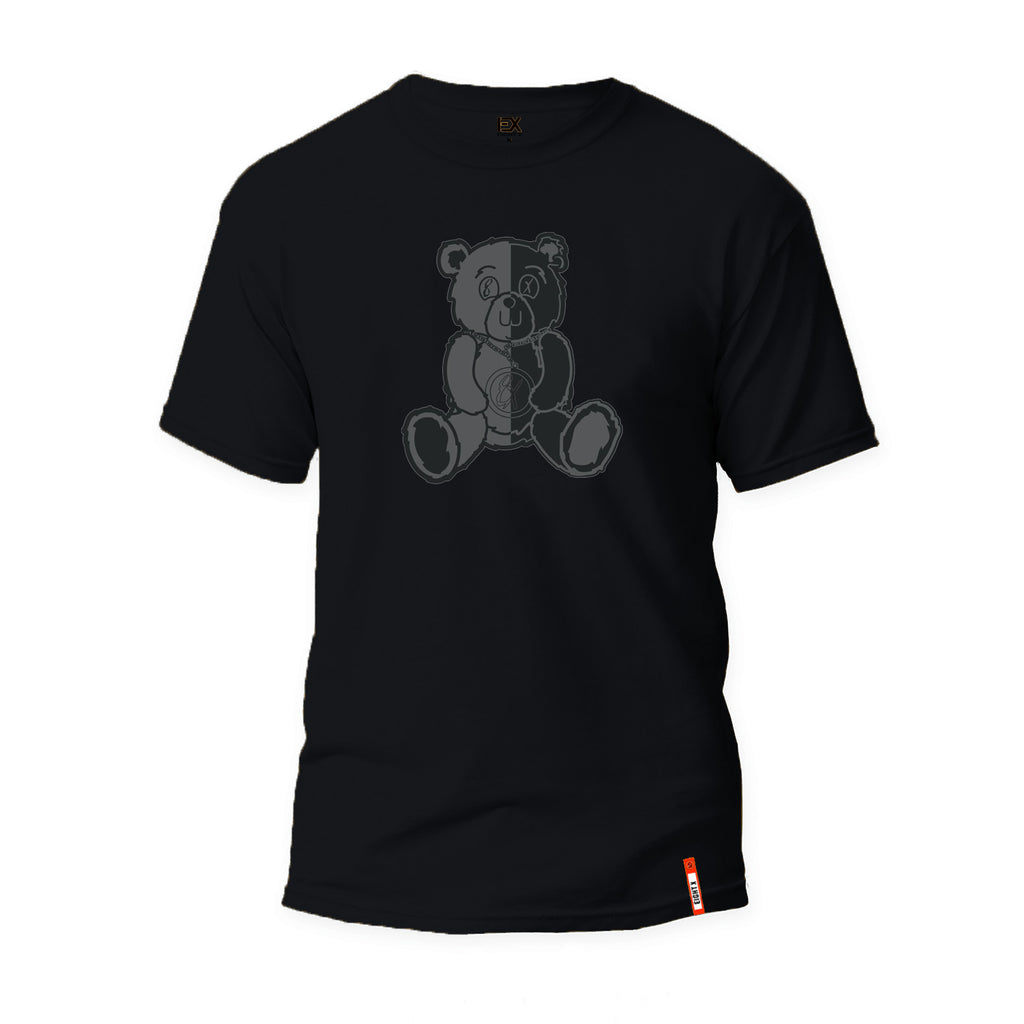 Big Fuzzy Bear Graphic T-Shirt - Black Graphic T-Shirts Eight-X   