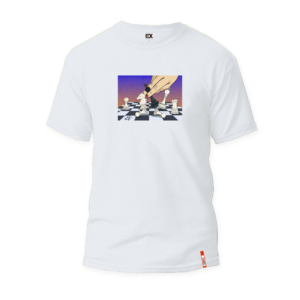 Knight Fall Graphic T-Shirt - White  Eight-X   