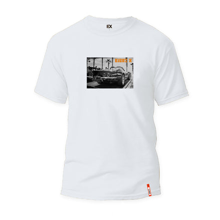 American Muscle Graphic T-Shirt - White Graphic T-Shirts Eight-X   