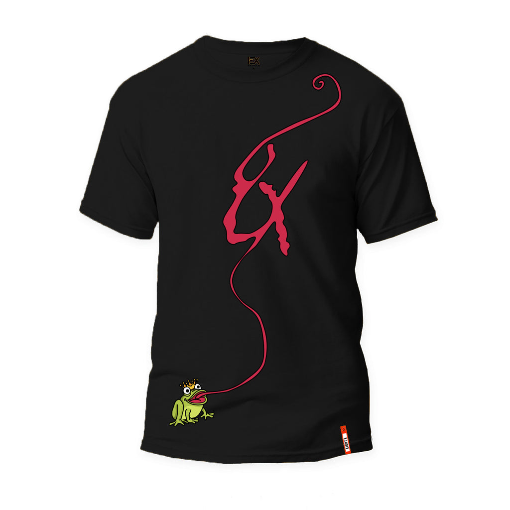 Tongue Twister Graphic T-Shirt - Black Graphic T-Shirts Eight-X   