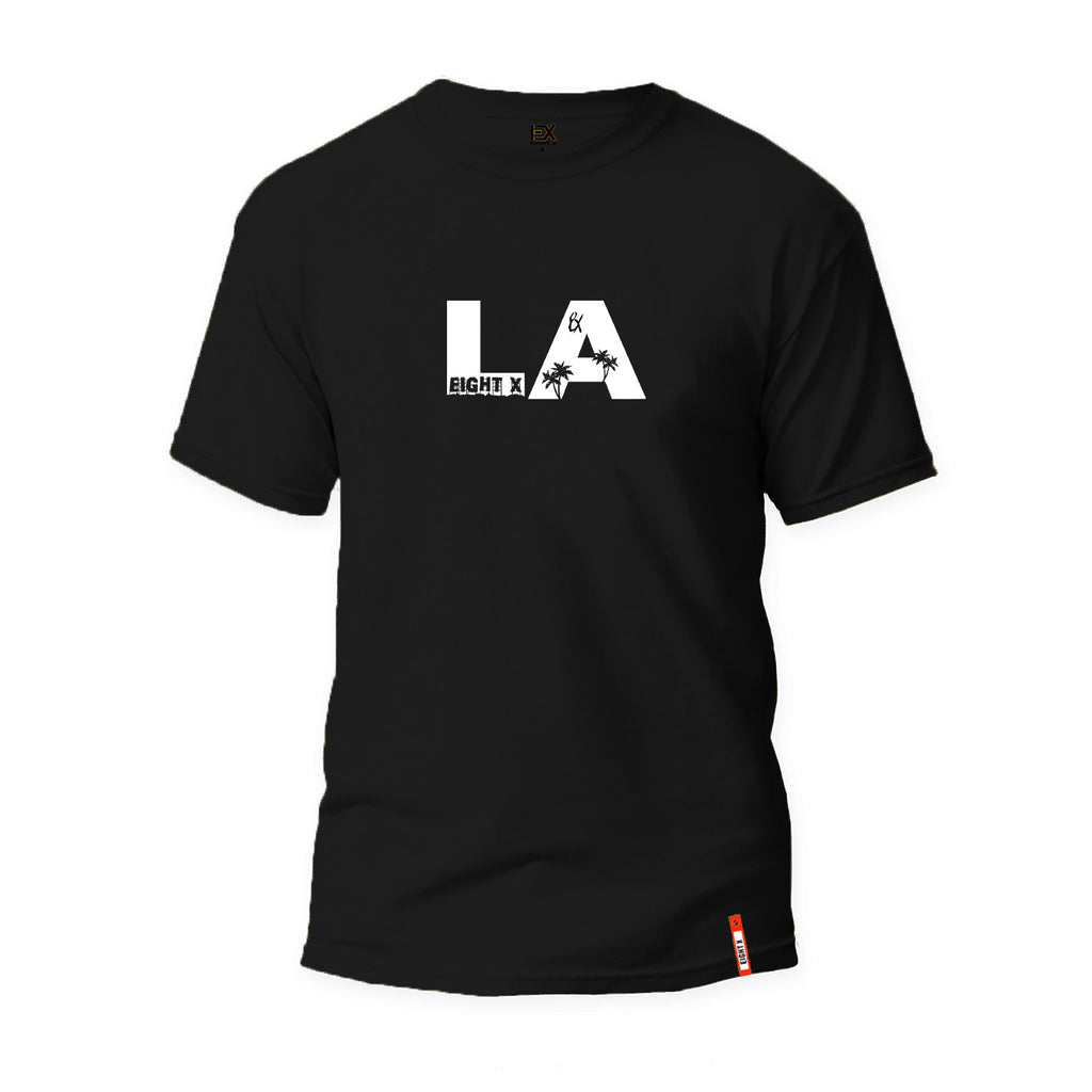 A Day in LA Graphic T-Shirt - Black Graphic T-Shirts Eight-X   