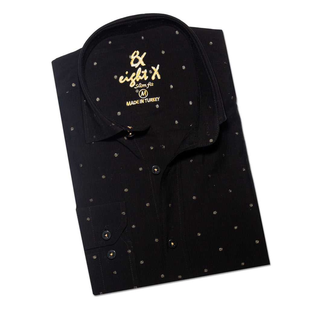 Gold Sparkle Button Down Shirt  Eight-X   