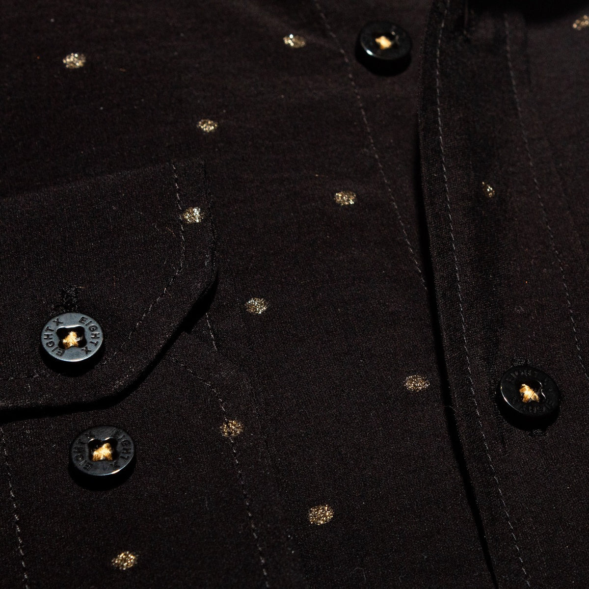 Gold Sparkle Button Down Shirt Button Down Shirts Eight-X