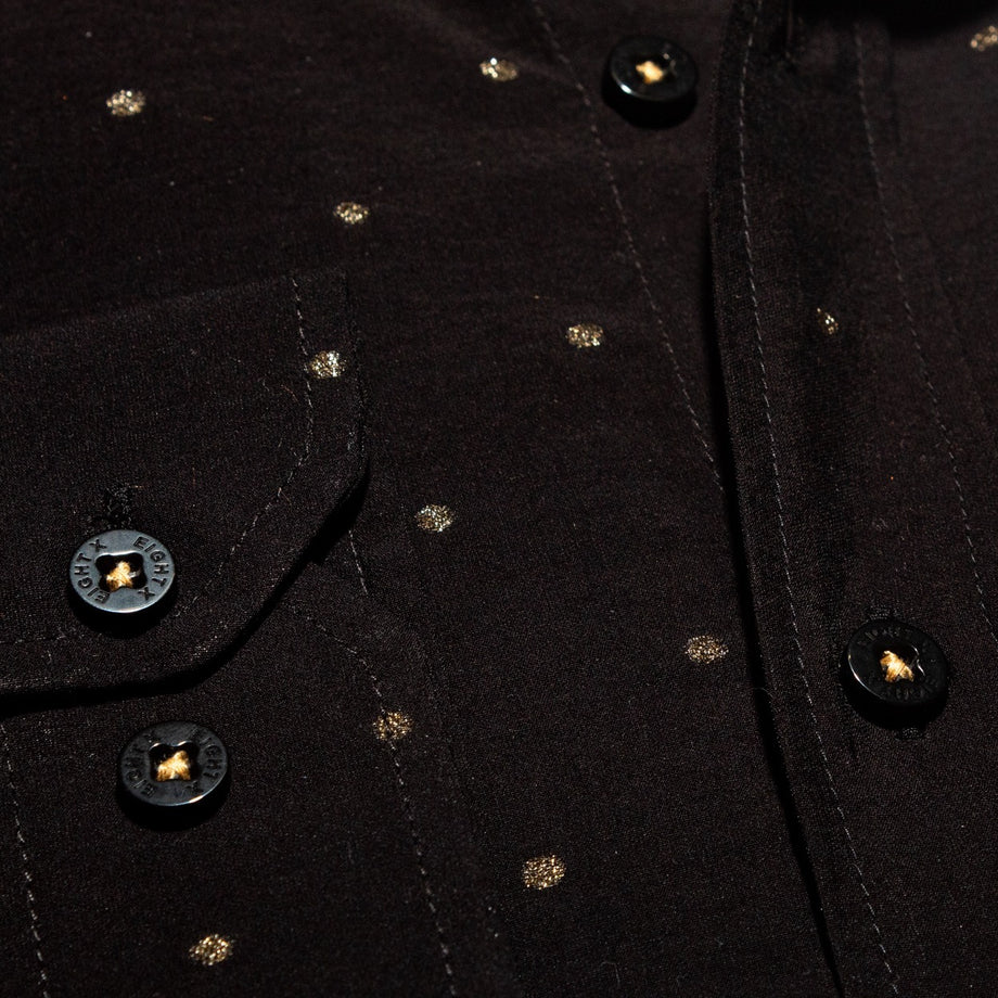 Gold Sparkle Button Down Shirt – Eight-X