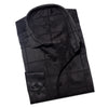 Window Pane Jacquard Shirt - Black Button Down Shirts Eight-X