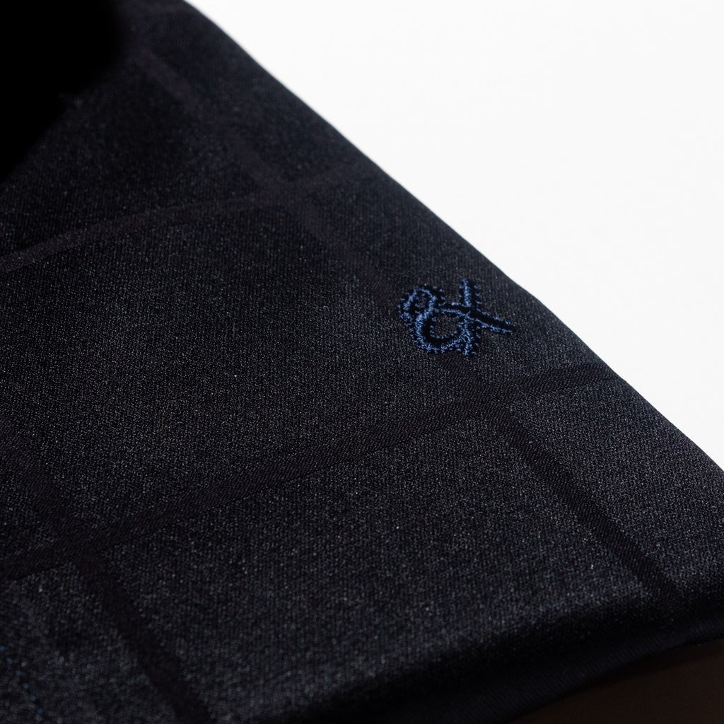 Window Pane Jacquard Shirt - Navy  Eight-X   