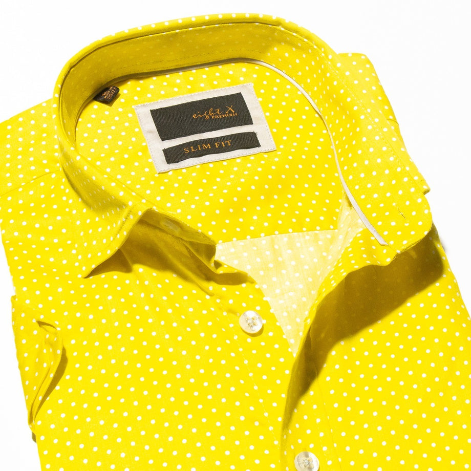 Lemon Polka Dot Short Sleeve Shirt – Eight-X Lemon Polka Dot Short Sleeve Shirt – Eight-X