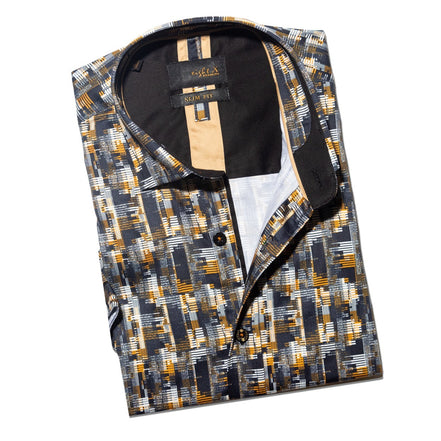 Golden Glitch Short Sleeve Shirt Short Sleeve Eight-X
