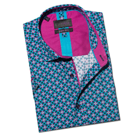 Beverly Hills Floral Short Sleeve Shirt Short Sleeve Eight-X