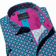 Beverly Hills Floral Short Sleeve Shirt Short Sleeve Eight-X