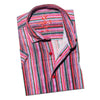 Feelings Striped Linen Short Sleeve Shirt Short Sleeve Eight-X