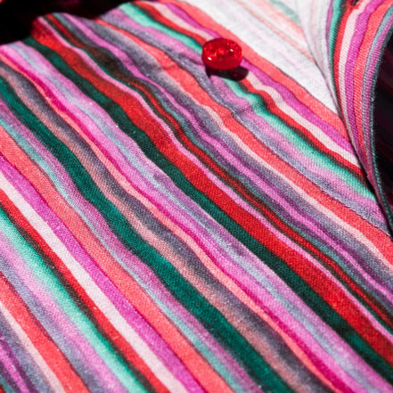 Feelings Striped Linen Short Sleeve Shirt Short Sleeve Eight-X