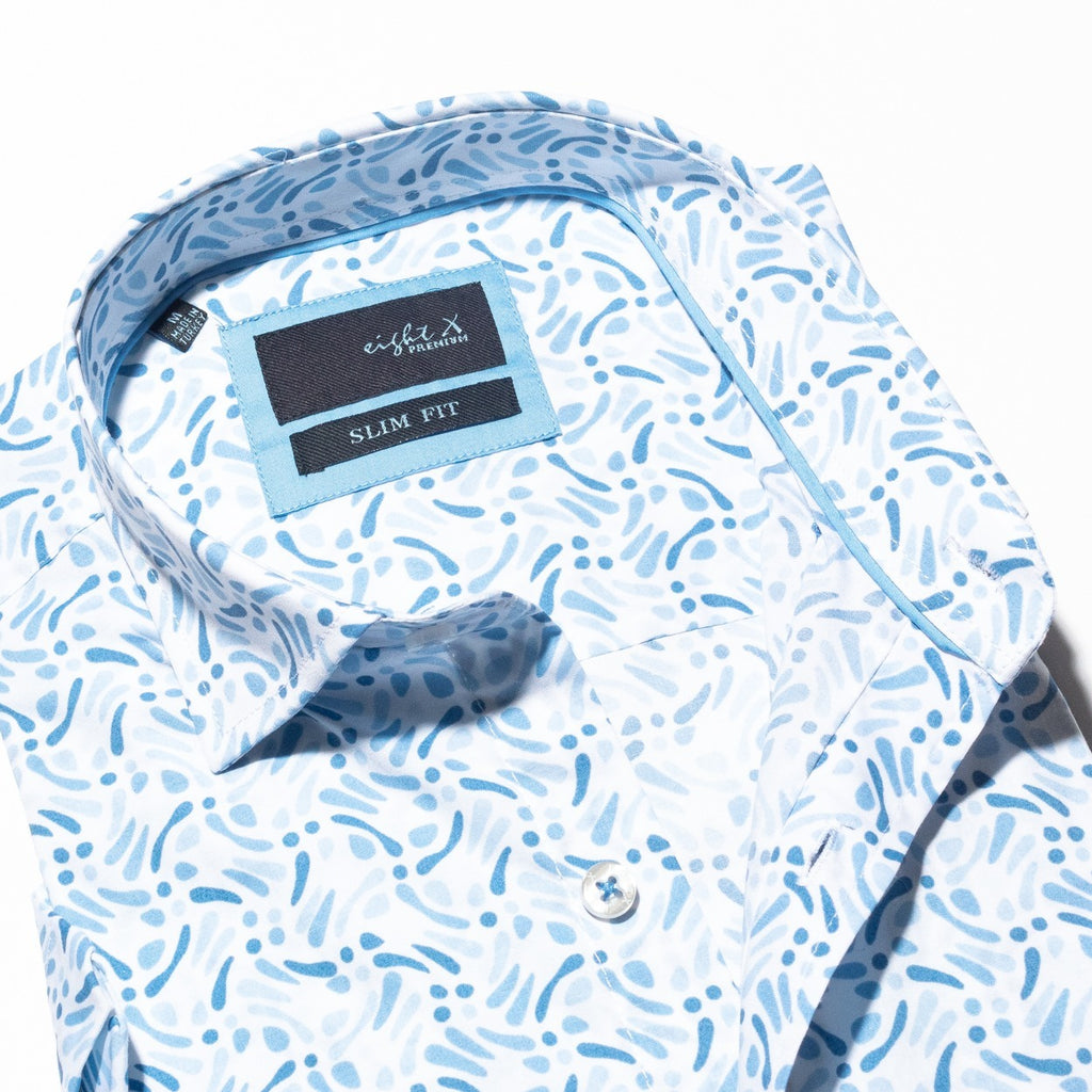 Blue Squirt Short Sleeve Shirt  Eight-X   