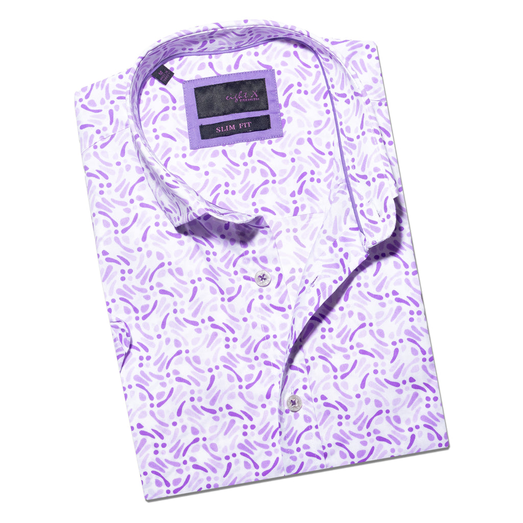 Purple Squirt Short Sleeve Shirt  Eight-X   