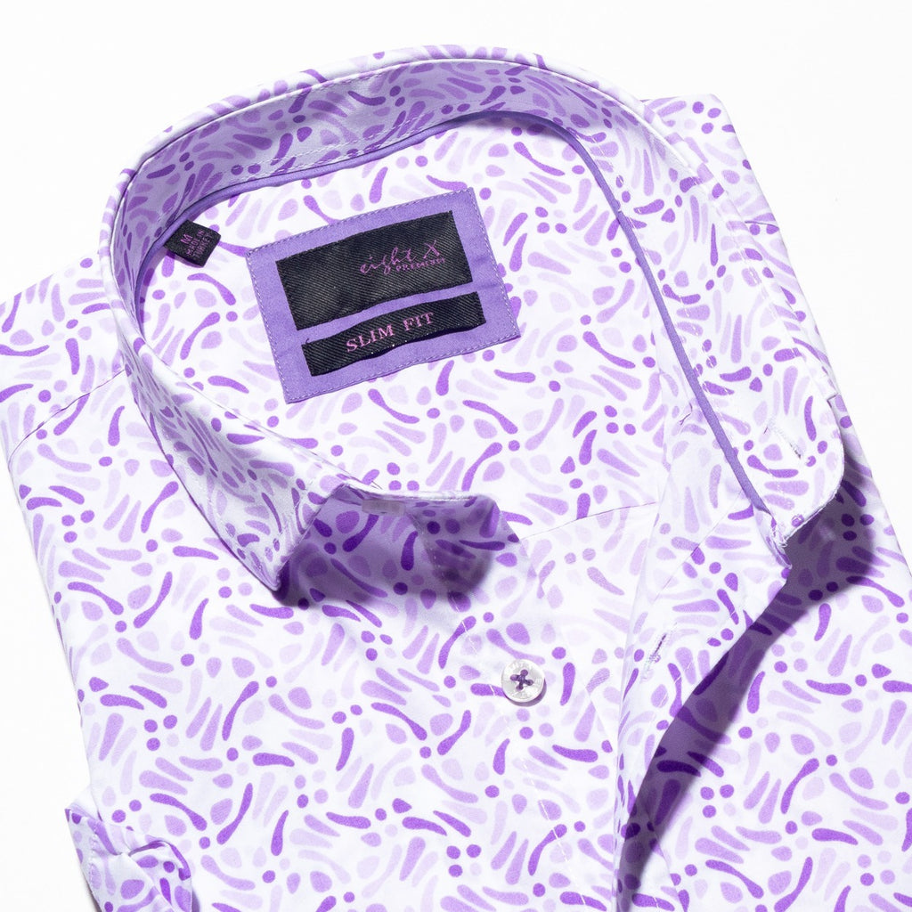 Purple Squirt Short Sleeve Shirt  Eight-X   