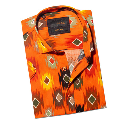 Southwestern Sunset Short Sleeve Shirt Short Sleeve Eight-X