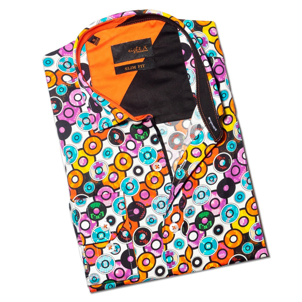 Disc Man Button Down Shirt  Eight-X   