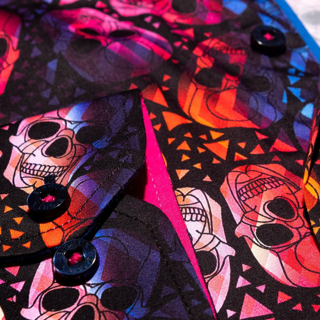 Floating Skulls Button Down Shirt  Eight-X   