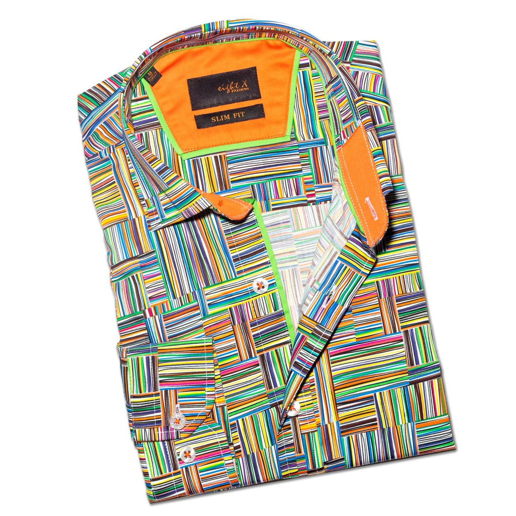 Colored Pencil Button Down Shirt  Eight-X   