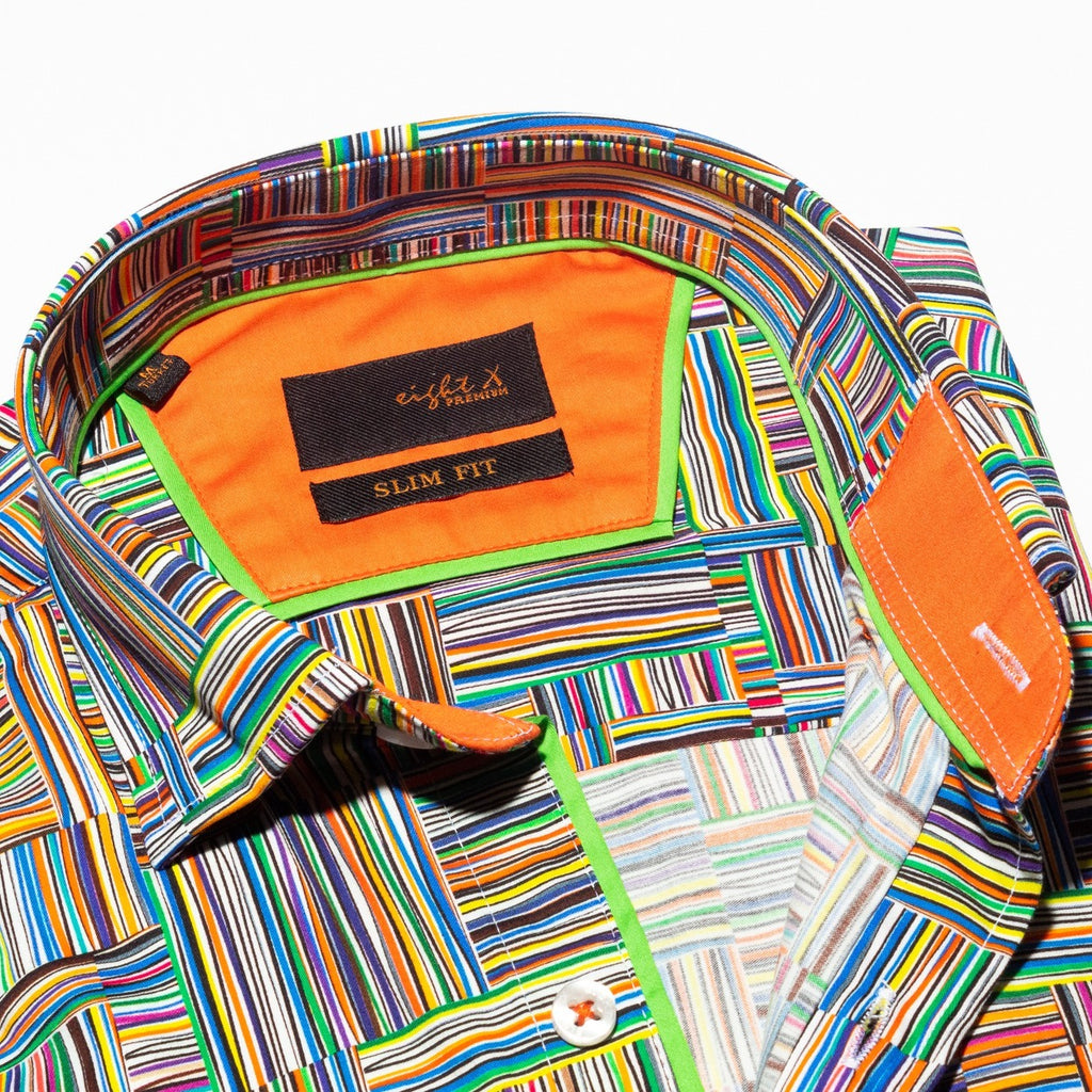 Colored Pencil Button Down Shirt  Eight-X   