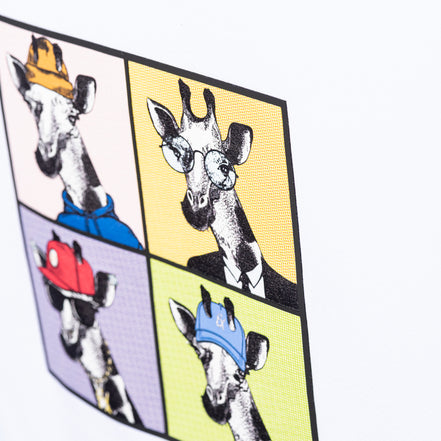The Four Giraffes Graphic T-Shirt - White  Eight-X   