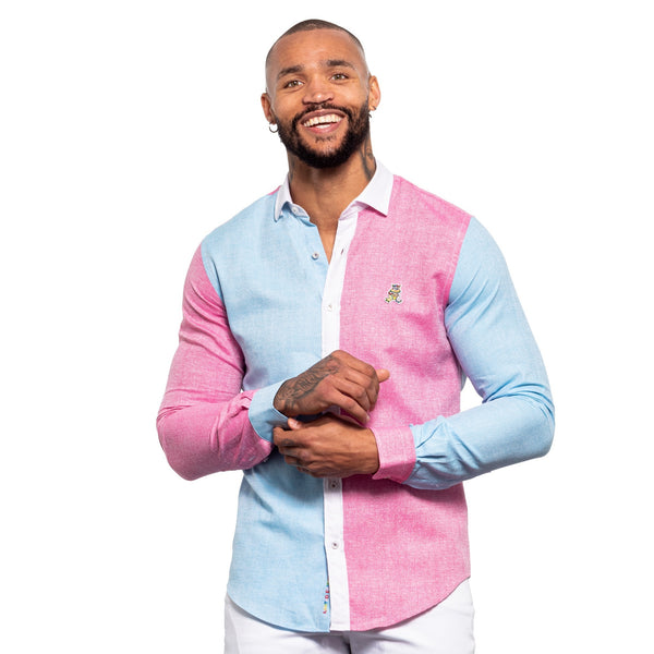 FROG Color Block Button Down Shirt - Venus and Mars – Eight-X