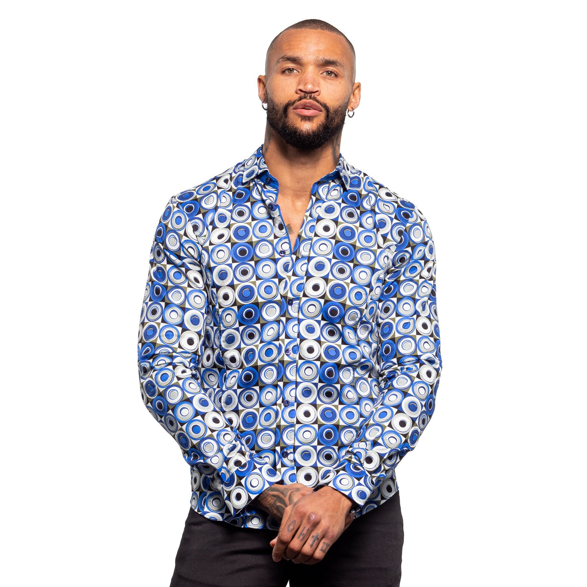 Around the Universe PM Edition Shirt Button Down Shirts Eight-X BLUE S