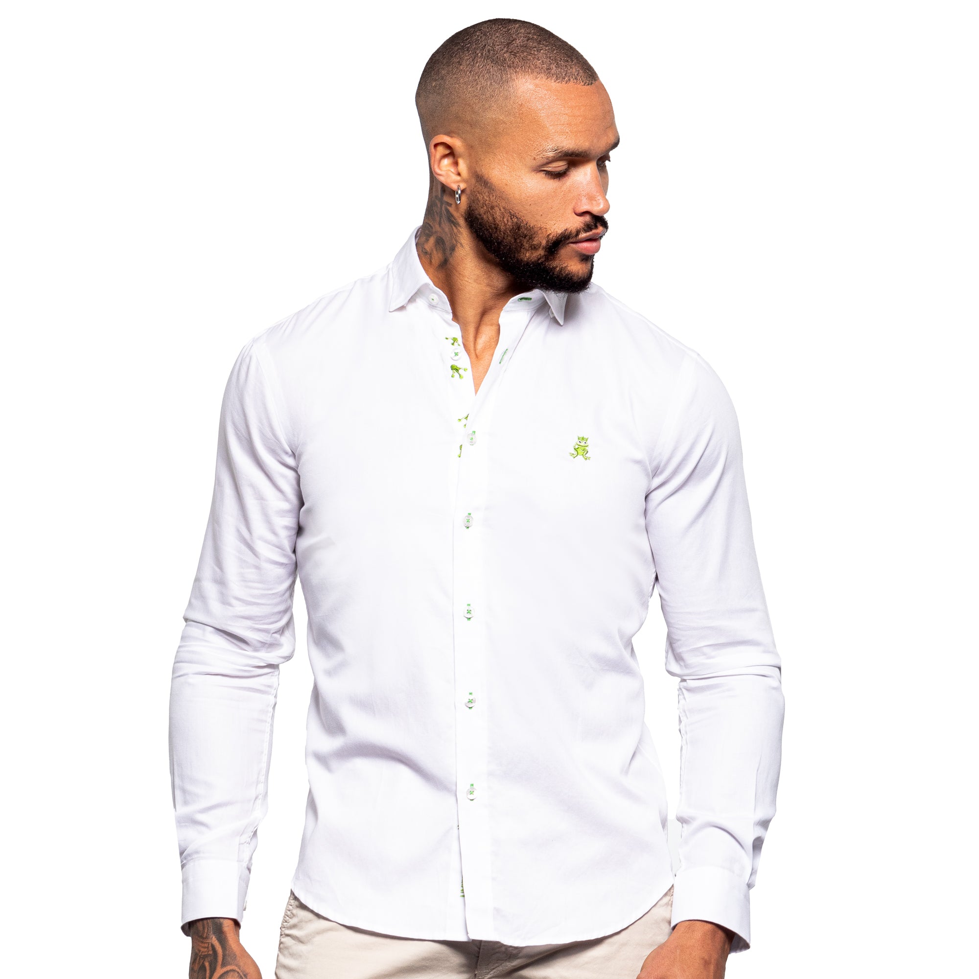 FROG Foot Limited Edition Oxford Shirt Button Down Shirts Eight-X WHITE S