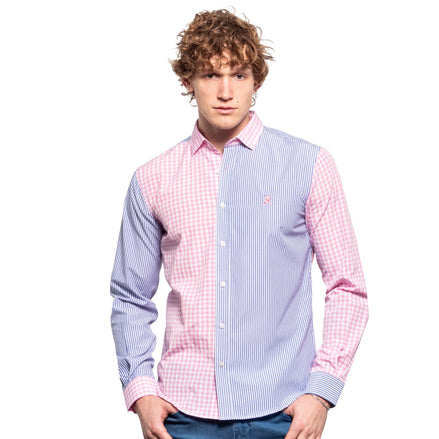 FROG Duality Button Down Shirt - Pink/Blue Button Down Shirts Eight-X MULTI S