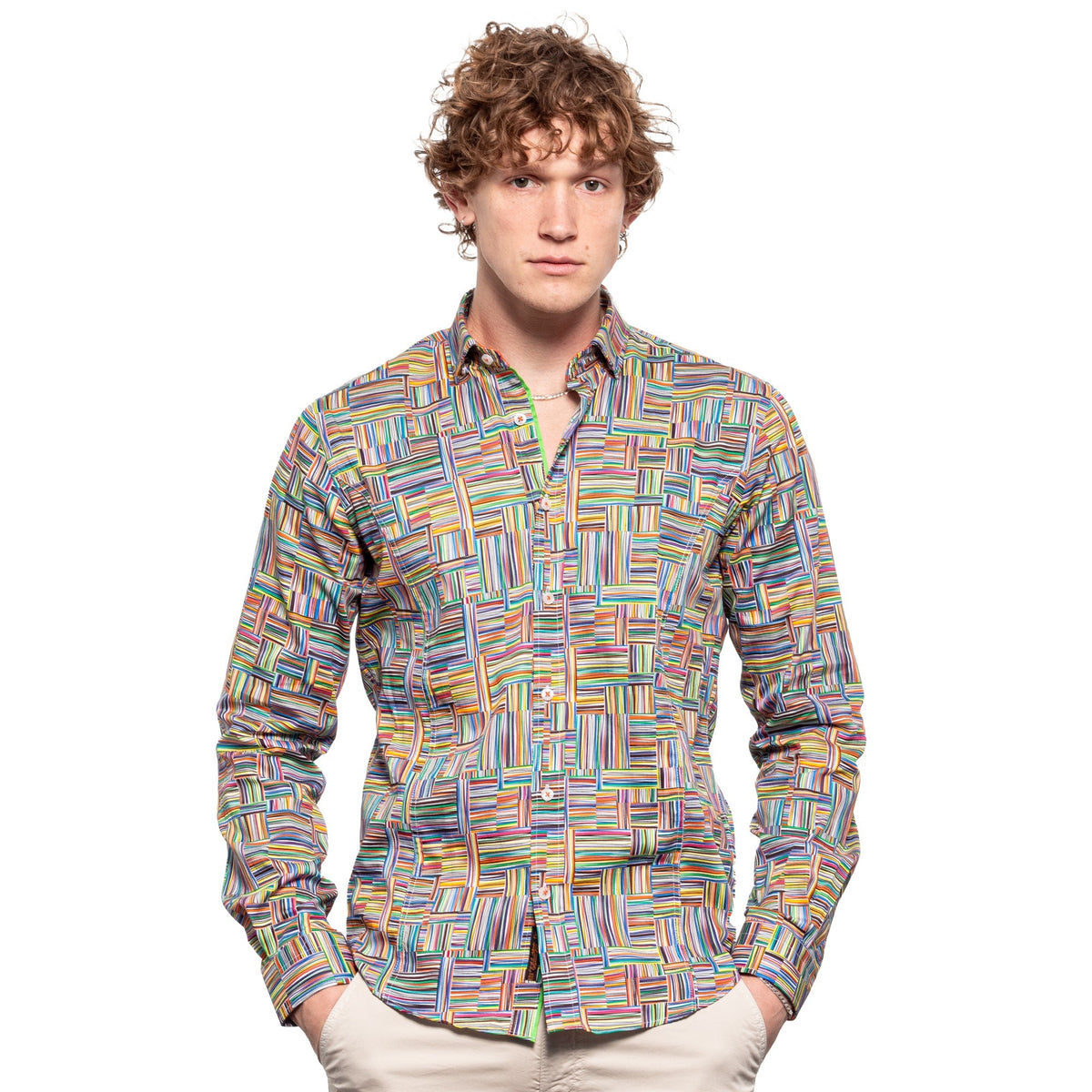 Colored Pencil Button Down Shirt Button Down Shirts Eight-X MULTI S