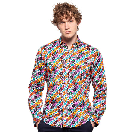 Disc Man Button Down Shirt Button Down Shirts Eight-X MULTI S
