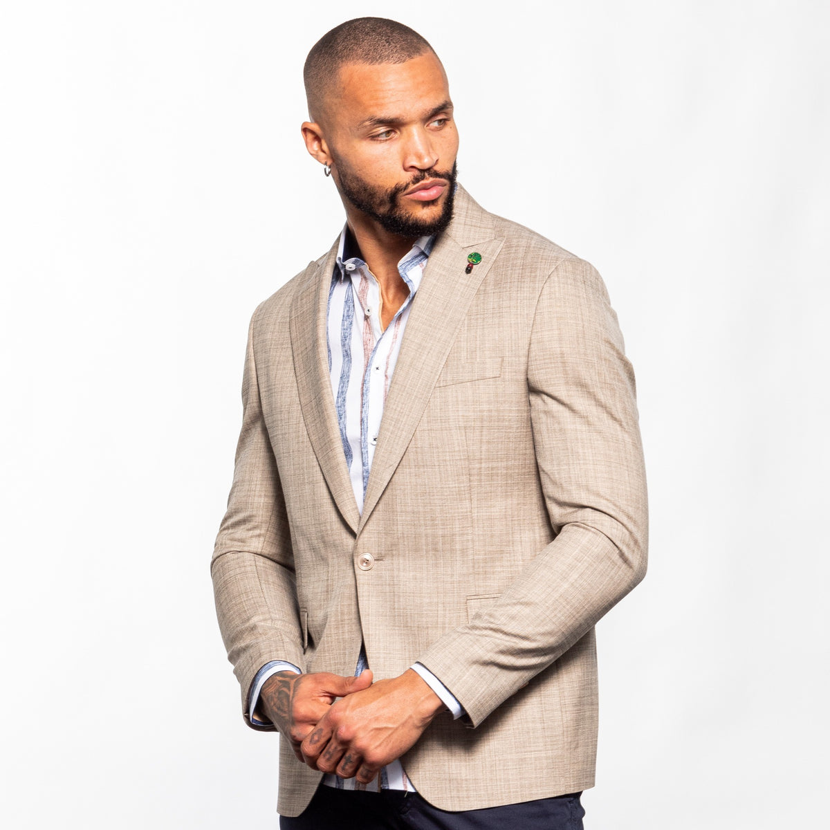 Cross Hatch Striped Button Down Shirt Button Down Shirts Eight-X