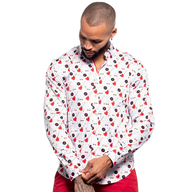 Jammin' With 8X Button Down Shirt Button Down Shirts Eight-X WHITE S