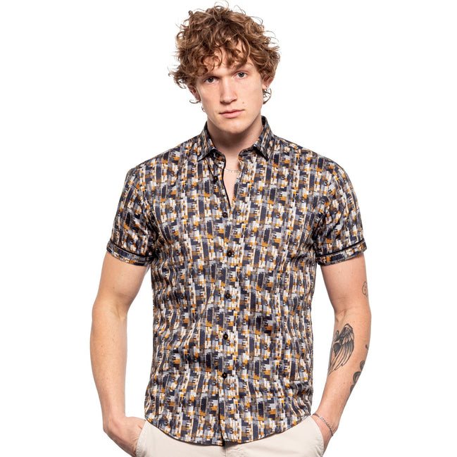 Golden Glitch Short Sleeve Shirt Short Sleeve Eight-X MULTI S