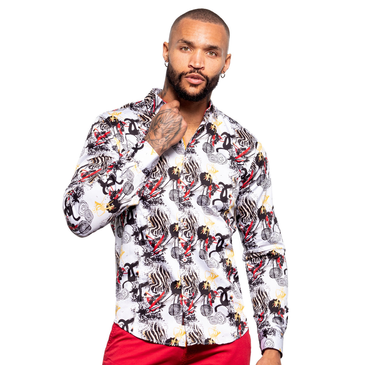 Steadman Style Button Down Shirt Button Down Shirts Eight-X WHITE S