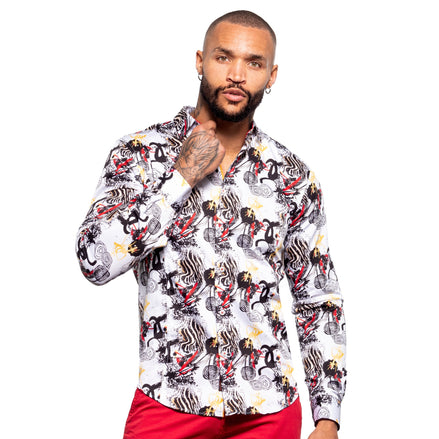 Steadman Style Button Down Shirt Button Down Shirts Eight-X WHITE S