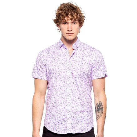 Purple Squirt Short Sleeve Shirt Short Sleeve Eight-X PURPLE S