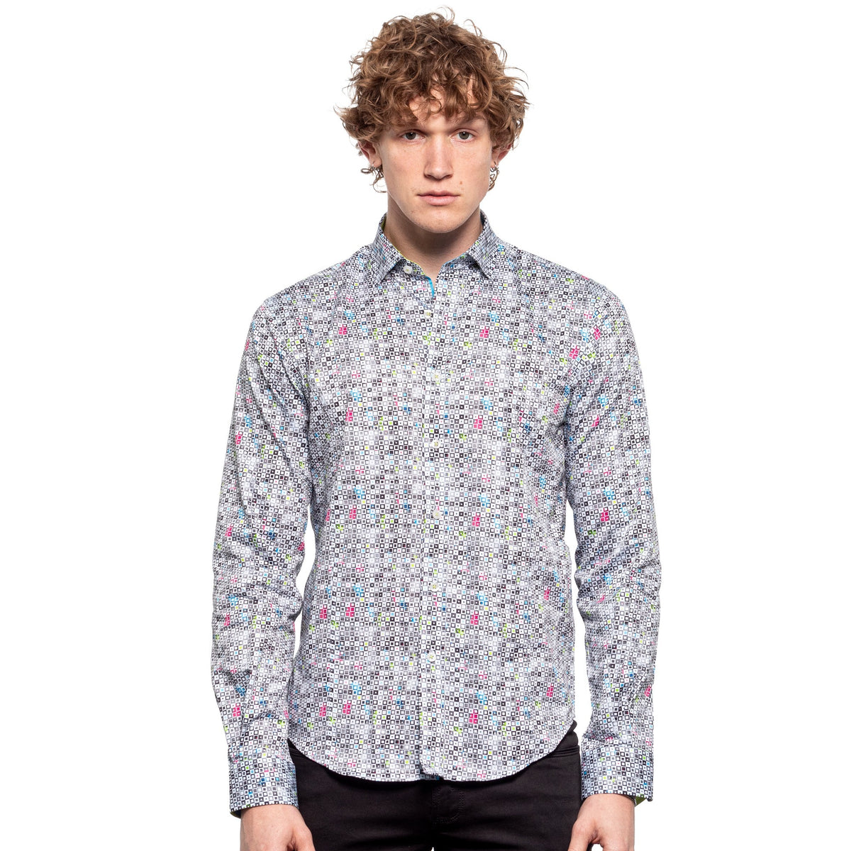 Dance Hall Button Down Shirt Button Down Shirts Eight-X GREY S